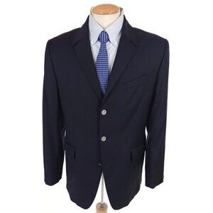Vintage Thierry Mugler 3 Star Button Blazer Size 52 US 42 R Mens Navy